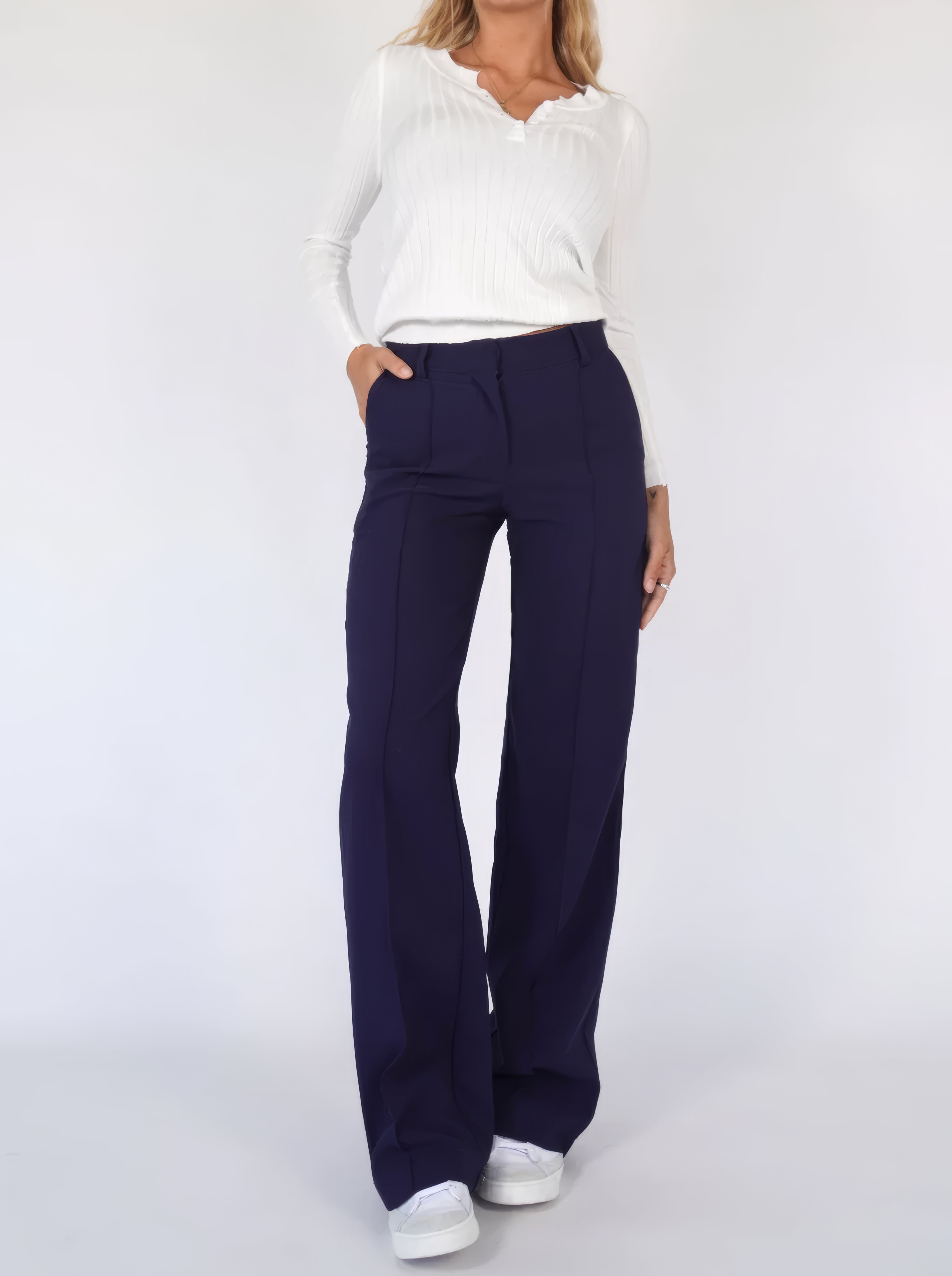 Olivia™ | High-Waist Pantalon Met Rechte Pijpen