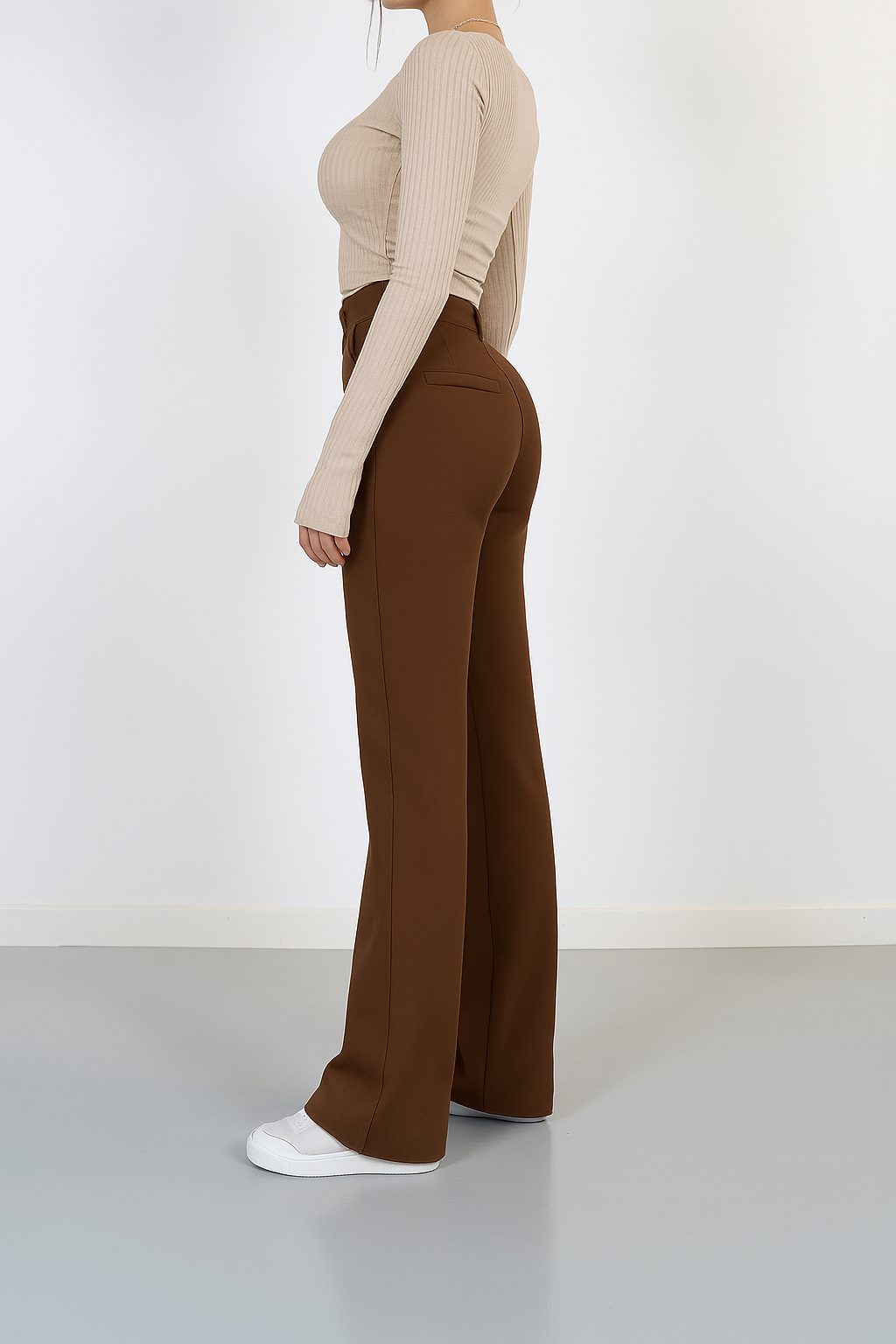 Olivia™ | High-Waist Pantalon Met Rechte Pijpen